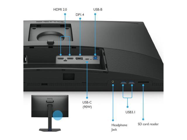 BenQ - AQCOLOR SW272U Photographer 27" IPS LED 4K Monitor with AdobeRGB (USB Type C,HDMI,DP) - Gray - image 7