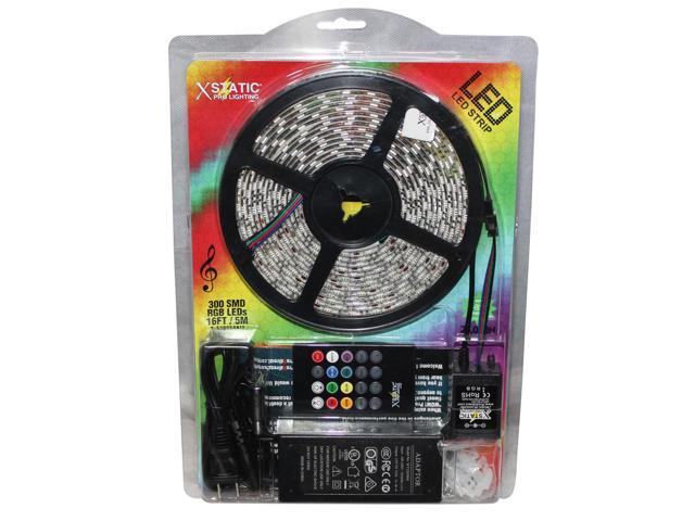 ProX X-S300SAKIT 16.5' Xstatic 300 RGB LED Strip Kit, Includes Power Supply, Wireless Remote & Sound Active IR Control Box
