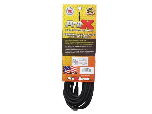 ProX Premium Series XCP-XLR25 25' XLR-F to XLR-M Balanced Audio Microphone Cable