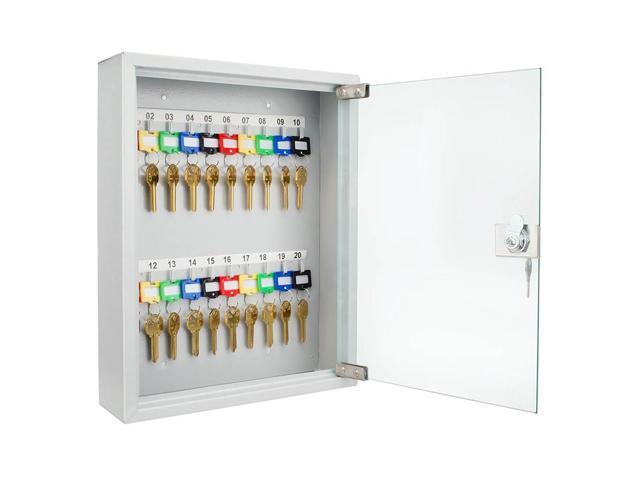 BARSKA OPTICS CB12952 BARSKA OPTICS CB12952 20 Keys Lock Box Gray W/ Glass Door