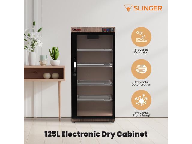 Slinger 125L Electronic Dry Cabinet with Combination Lock, Oak