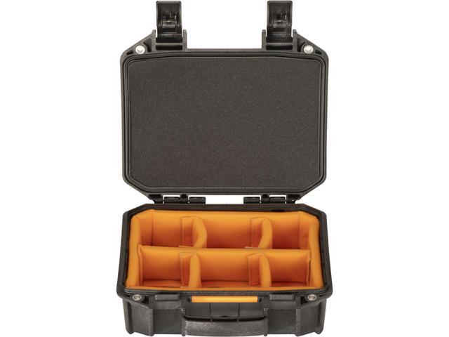 Pelican Vault V100 Small Case with Lid Foam and Dividers, Black #VCV100-0040-BLK