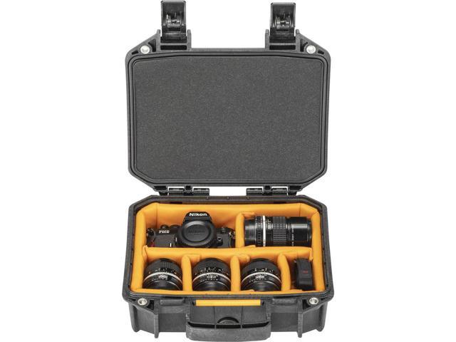 Pelican Vault V100 Small Case with Lid Foam and Dividers, Black #VCV100-0040-BLK