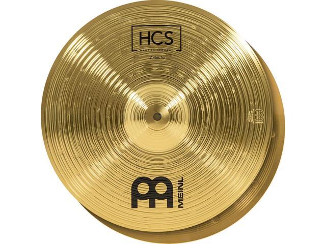 meinl 14 hihat hi hat cymbal pair hcs traditional finish brass for drum set, made in germany, 2year warranty hcs14h