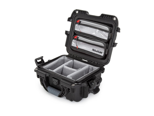 Nanuk 905 Pro Waterproof Hard Case with Lid Organizer and Padded Divider, Black
