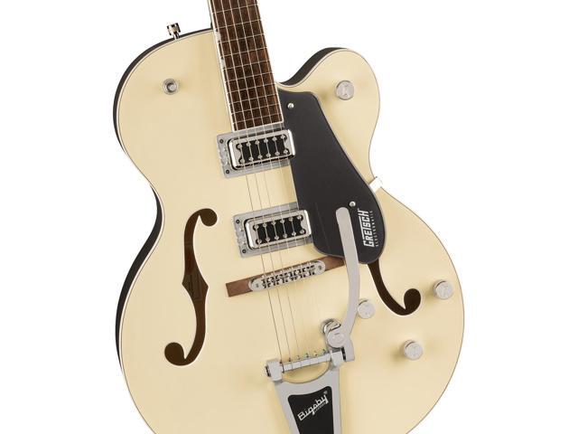 Gretsch G5420T Electromatic Classic Hollow Body Single-Cut with Bigsby Electric Guitar, Laurel Fingerboard, TwoTone Vintage White/London Grey