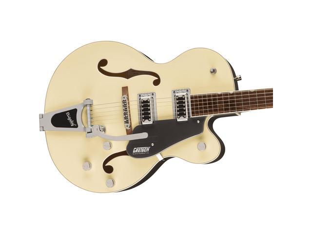 Gretsch G5420T Electromatic Classic Hollow Body Single-Cut with Bigsby Electric Guitar, Laurel Fingerboard, TwoTone Vintage White/London Grey