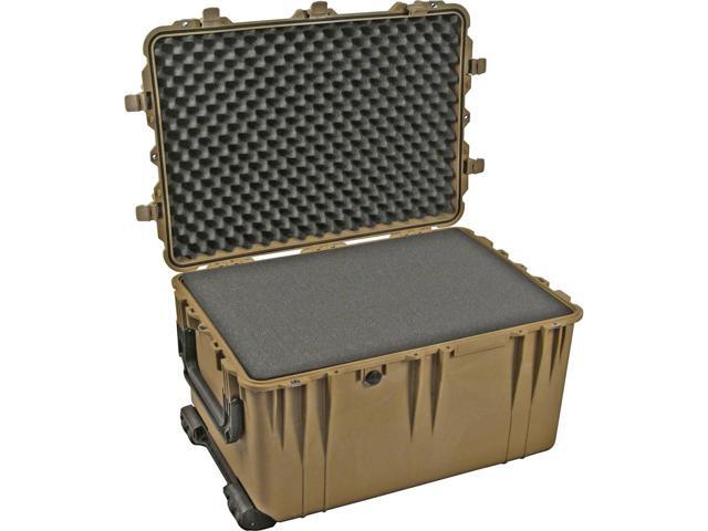 Pelican 1660 Watertight Wheeled Hard Case with Foam Insert - Desert Tan