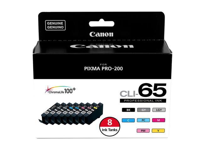Canon 2 Pack CLI-65 Eight Color Ink Tank Value Pack for PIXMA Pro-200 Printer