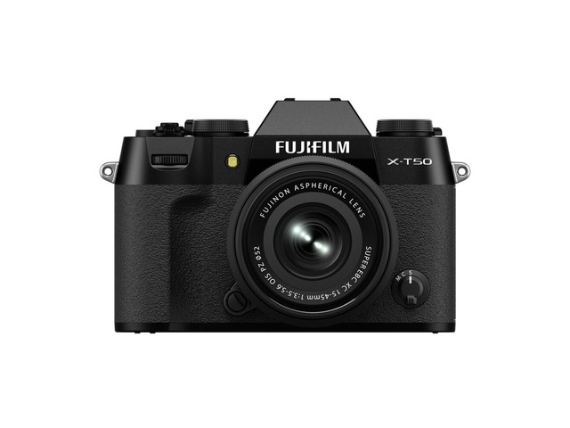 Fujifilm X-T50 Mirrorless Camera with XC 15-45mm f/3.5-5.6 OIS PZ Lens with Universal Lens Cap Tether, Complete Optics Care and Cleaning Kit,...