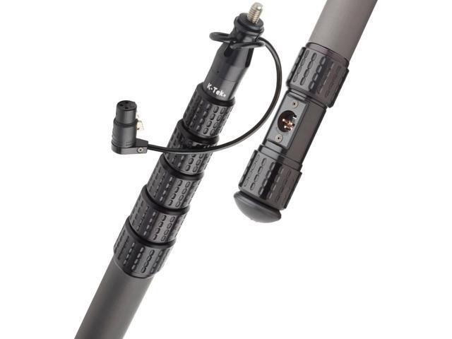 K-Tek KP12CCR 12' KlassicPro Graphite Boompole with XLR Coiled Cable & Side Exit