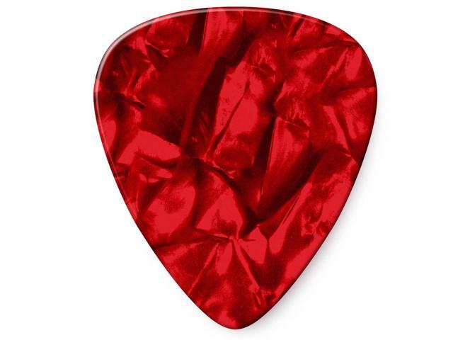 Dunlop Celluloid Guitar Picks, Medium, Red Pearloid, 72-Pack