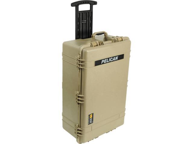 Pelican 1650 Watertight Wheeled Hard Case, Desert Tan, Bundle with Foam Insert