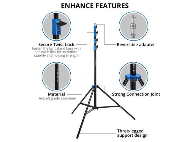 Flashpoint Pro Air-Cushioned Heavy-Duty Light Stand (Blue, 13') #FP-S-13-BL-V2