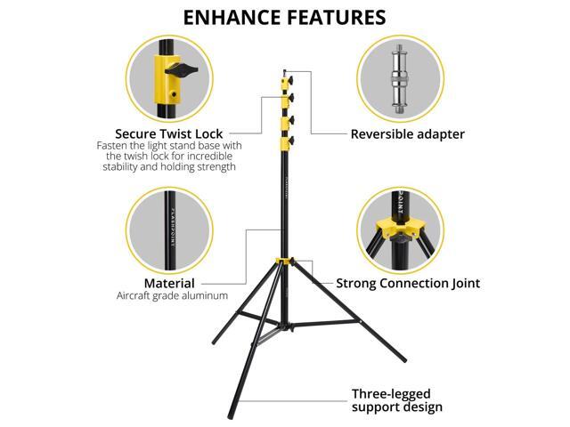 Flashpoint Pro Air-Cushioned Heavy-Duty Light Stand (Yellow, 13') #FP-S-13-YL-V2