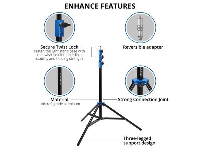 Flashpoint Pro Air-Cushioned Heavy-Duty Light Stand (Blue, 7.2') #FP-S-7-BL-V2