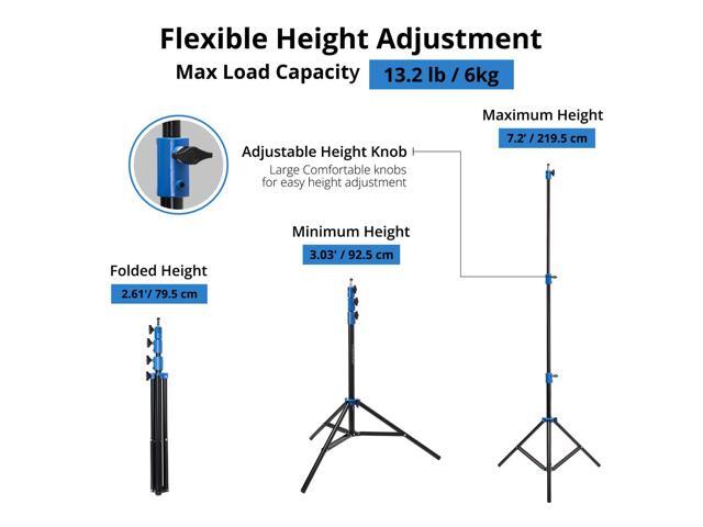 Flashpoint Pro Air-Cushioned Heavy-Duty Light Stand (Blue, 7.2') #FP-S-7-BL-V2