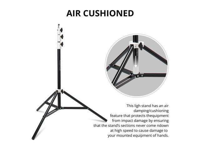 Flashpoint Pro Air-Cushioned Heavy-Duty Light Stand (White, 7.2') #FP-S-7-WH-V2