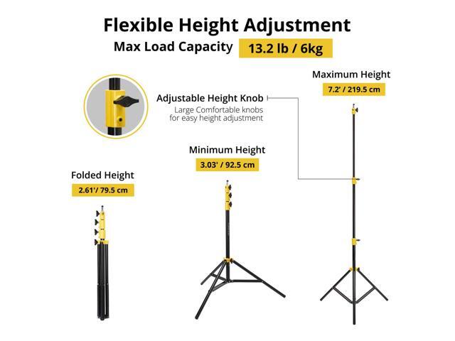 Flashpoint Pro Air-Cushioned Heavy-Duty Light Stand (Yellow, 7.2') #FP-S-7-YL-V2