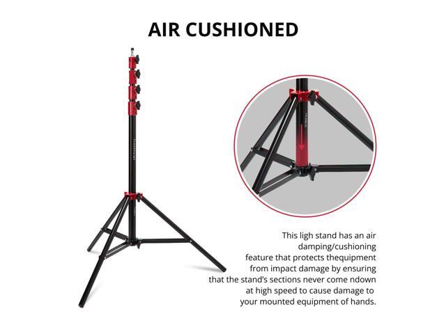 Flashpoint Pro Air-Cushioned Heavy-Duty Light Stand (Red, 9.5') #FP-S-9-RD-V2