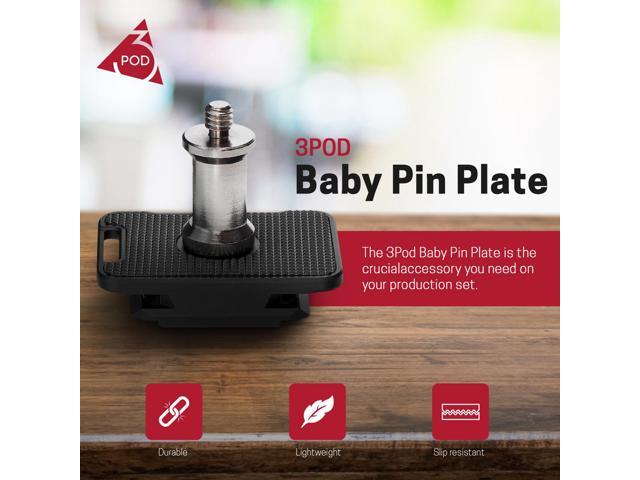 3Pod Baby Pin Plate, Arca and RC2 Compatible, Convert Your Tripod to a Light Stand with Multi-Mount Tripod Plate