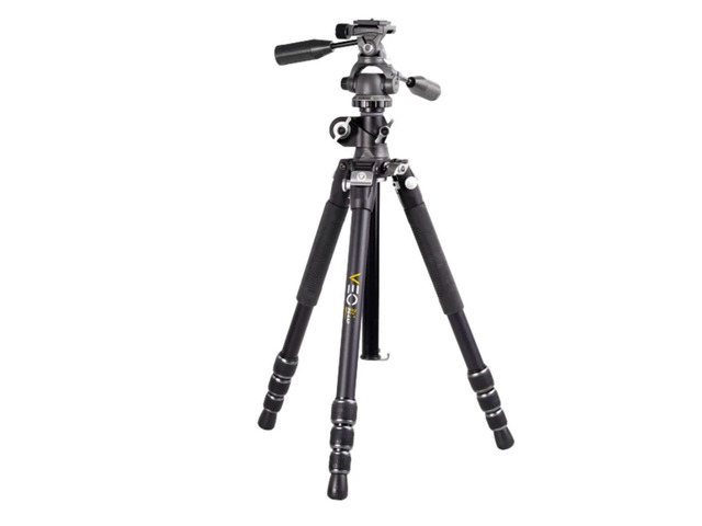 Vanguard VEO 3T+ 264AP 4-Section Aluminum Travel Tripod w/Pan Head, Black