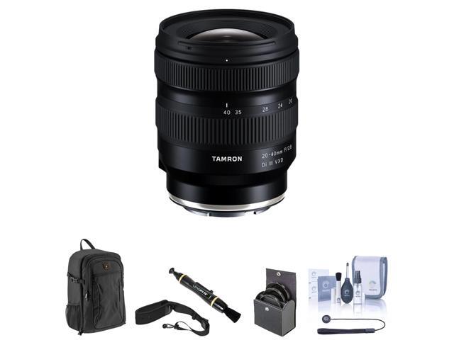 Tamron 20-40mm f/2.8 Di III VXD Lens for Sony E Bundle with Backpack, 67mm Filter Kit, Camera Strap, Lens Cleaner, Cleaning Kit, Universal Lens Cap...