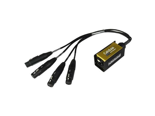Whirlwind Catdusa CT-F RJ45 Breakout Adapter with 4x 1.5' XLRF Cable