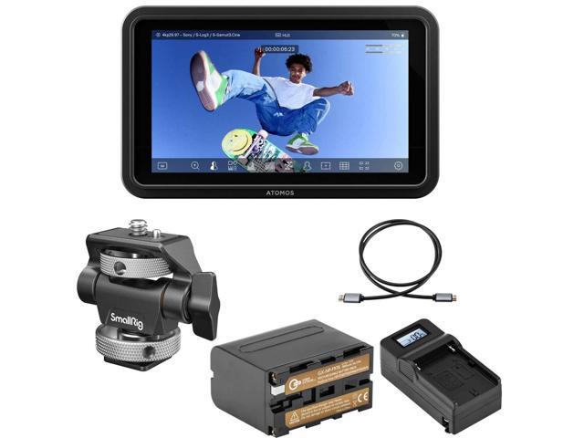 Atomos Shinobi Go 5' Full HD HDR Camera Field Monitor + Monitor Mount + NP-F970 Battery Pack with Charger + HDMI Cable