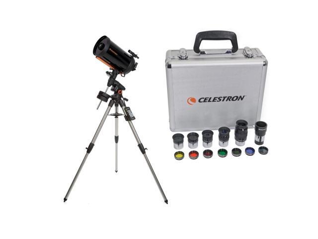 Celestron Advanced VX 9.25' Schmidt-Cassegrain Telescope - with Deluxe Accessory Kit (5 Celestron Plossl Eyepieces, 1.25' Barlow Lens, 1.25' Filter...