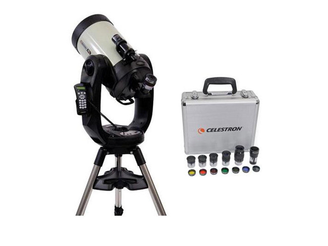 Celestron CPC Deluxe 1100 HD Computerized Telescope - with Deluxe Accessory Kit (5 Celestron Plossl Eyepieces, 1.25' Barlow Lens, 1.25' Filter Set,...