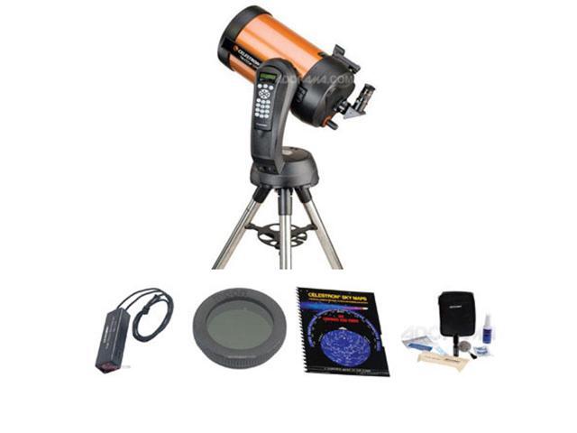 Celestron NexStar 8 SE Schmidt-Cassegrain Computerized Telescope, Bundle with Night Vision Flash Light, Sky Maps Book, 1.25' Moon Filter, Cleaning Kit