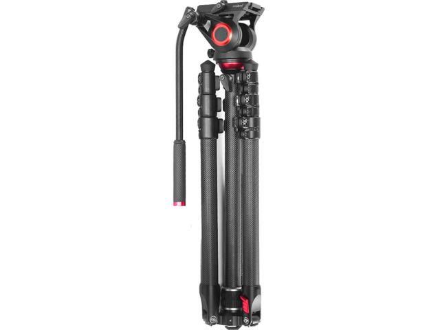 Came-TV TP-501C 3-Section Carbon Fiber Video Tripod with Fluid Head