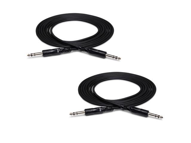 Hosa Technology 2x Stereo 1/4' Male Phone to 1/4' Male Phone TRS Cable, 15'