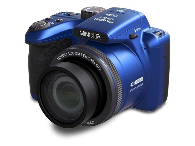 Minolta 20 Mega Pixels 40x Optical Zoom Digital Camera with 1080p FHD Video, Blue