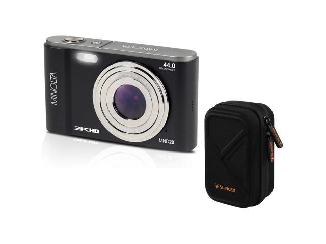 Minolta Minolta MND20 44 MP 2.7K Ultra HD Digital Camera (Black) With Slinger Camera case