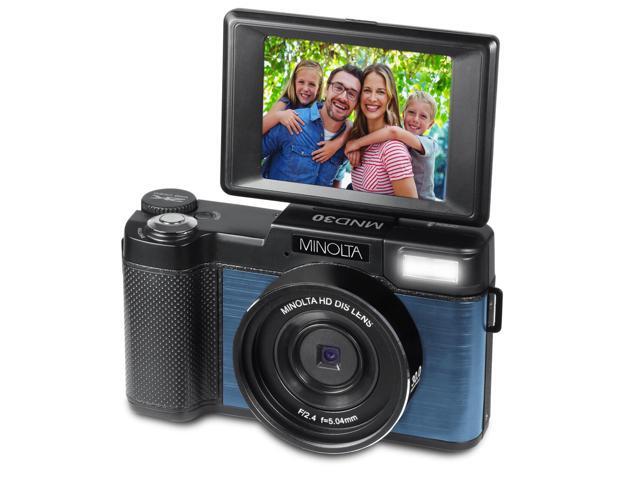 Minolta MND30 30MP 2.7K QHD 3.0' LCD Screen Digital Camera, Blue