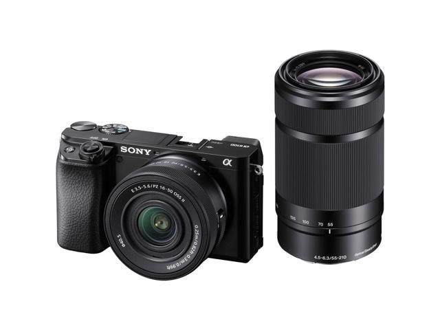Sony - Alpha 6100 APS-C Mirrorless Camera 4K Video Camera with E PZ 16-50mm + 55-210 Lenses Bundle - Black - image 8