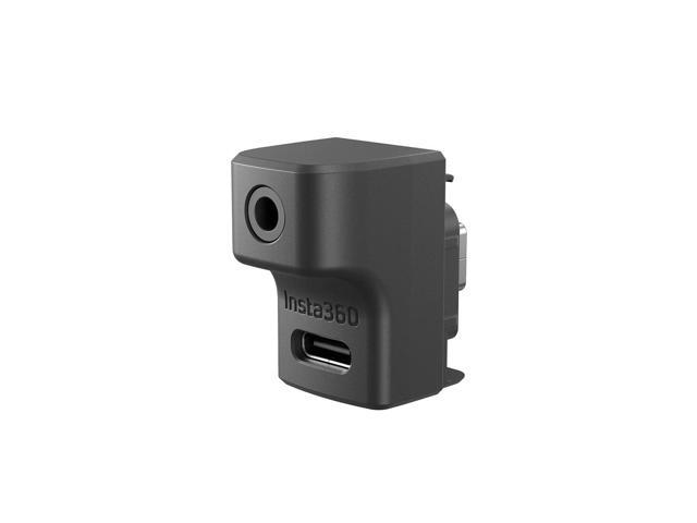 Insta360 Microphone Adapter for Ace and Ace Pro/Pro 2 Action Cameras, Black
