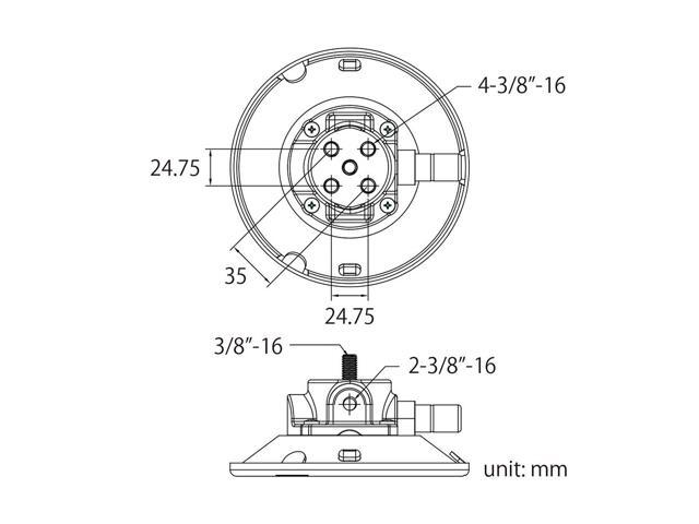 Kupo 4.5' Metal Suction Cup with 3/8'-16 Thread #KG120011