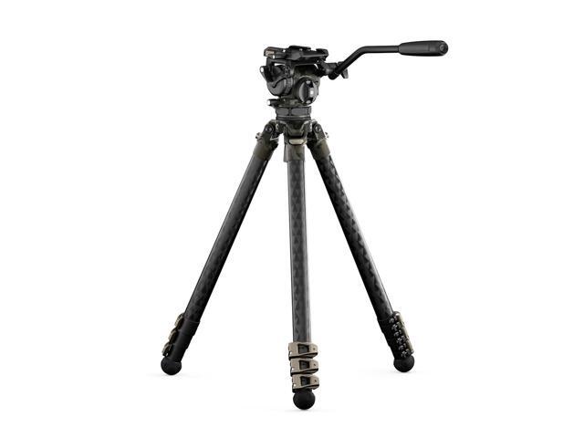 Tilta 75mm Cine Fluid Head with 3-Stage Carbon Fiber Tripod Legs (8KG), Forest Camo