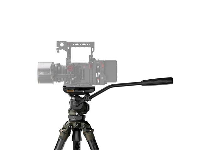 Tilta 75mm Cine Fluid Head with 3-Stage Carbon Fiber Tripod Legs (8KG), Forest Camo
