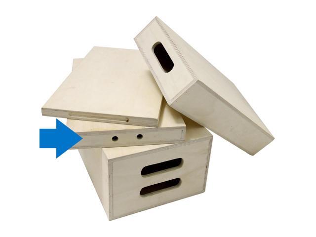 Kupo 20x12x2' Wooden Apple Box, Quarter, Natural