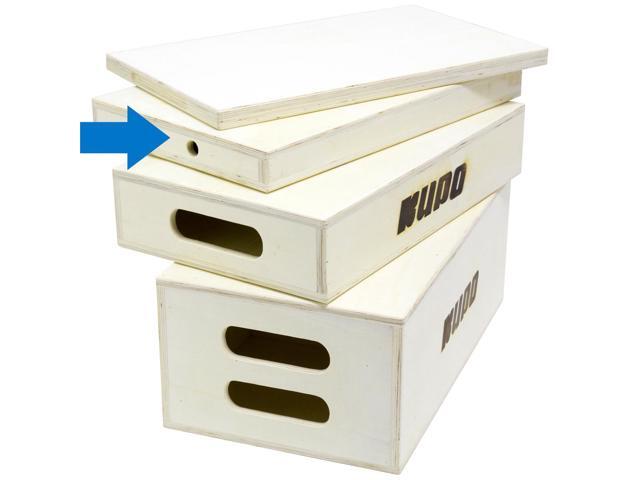 Kupo 20x12x2' Wooden Apple Box, Quarter, Natural