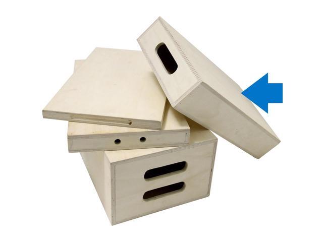Kupo 20x12x4' Wooden Apple Box, Half, Natural