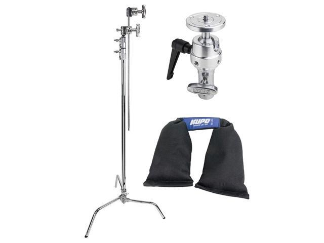 Kupo 40' Master C-Stand with Sliding Leg Kit with Camera Mounting Plate and 10 lbs Weight Bag