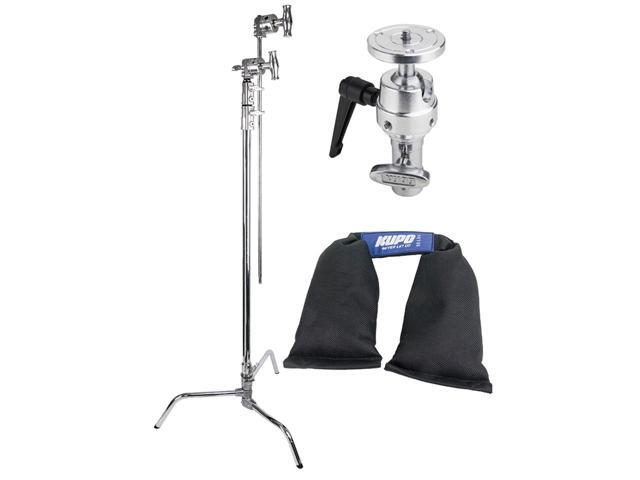 Kupo 40' Master C-Stand with Turtle Base Kit with Camera Mounting Plate and 10 lbs Weight Bag