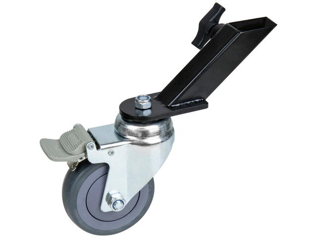Kupo Square Stand Leg Caster Adapter with Brake, Black, Set of 3