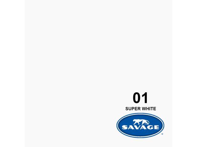 Savage Widetone Seamless Background Paper, 53' wide x 36', Super White, #1