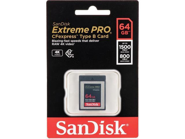 SanDisk 2 Pack Extreme PRO 64GB CFexpress Type-B Memory Card with SanDisk Extreme PRO CFexpress Card Reader